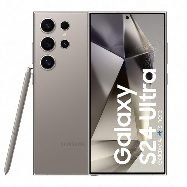 Samsung Galaxy S24 Ultra 5G AI Smartphone with Galaxy AI (Titanium Gray, 12GB, 512GB Storage), Snapdragon 8 Gen 3, 200 MP Camera with ProVisual Engine and 5000mAh Battery